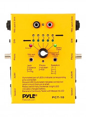 8 Plug Audio Cable Tester Yellow/Black/Green 2.8x4.7x6.5inch