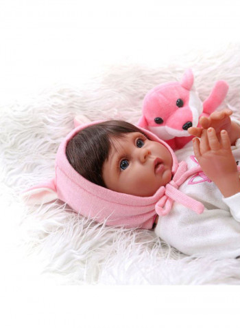 Reborn Lifelike Doll Set with Outfit and Toy 43.3x15x24.5cm