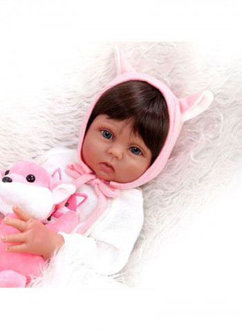 Reborn Lifelike Doll Set with Outfit and Toy 43.3x15x24.5cm