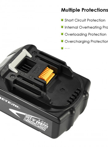 BL1840 18V 4.0Ah Power High Capacity Recharcheable Lithium Replacement Battery Pack For Makita Black 12.00 X 7.50 X 8.50cm
