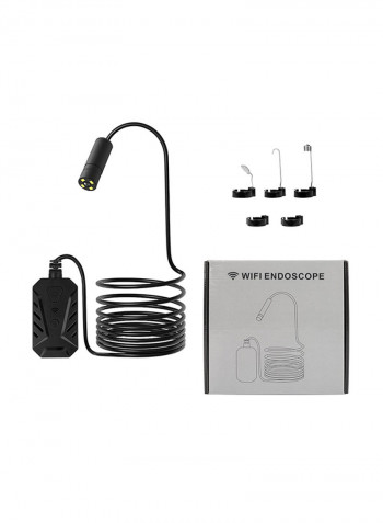Waterproof Wireless Hand-Held Endoscope Borescope Inspection Camera With Adjustable LEDs And Wire