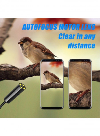 Waterproof Wireless Hand-Held Endoscope Borescope Inspection Camera With Adjustable LEDs And Wire