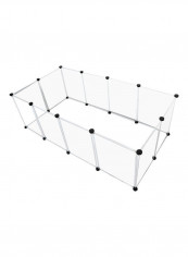 Portable Large Pet Exercise Playpen With 12 Panel Transparent 82.00 x 6.00 x 46.50cm