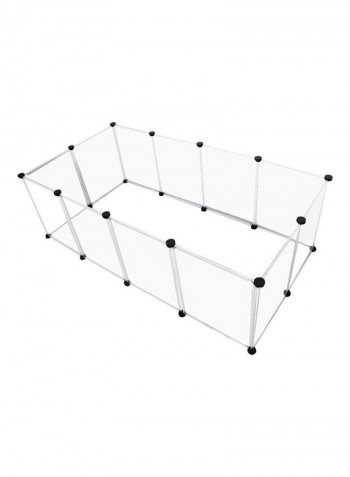 Portable Large Pet Exercise Playpen With 12 Panel Transparent 82.00 x 6.00 x 46.50cm
