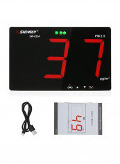 Wall-Mounted Air Inspection Dust Monitor Detector Black 209 x 28 x 129millimeter