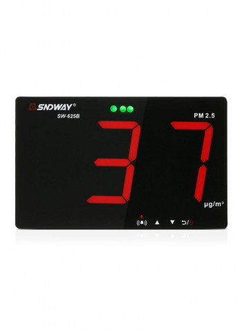 Wall-Mounted Air Inspection Dust Monitor Detector Black 209 x 28 x 129millimeter