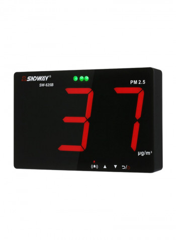 Wall-Mounted Air Inspection Dust Monitor Detector Black 209 x 28 x 129millimeter