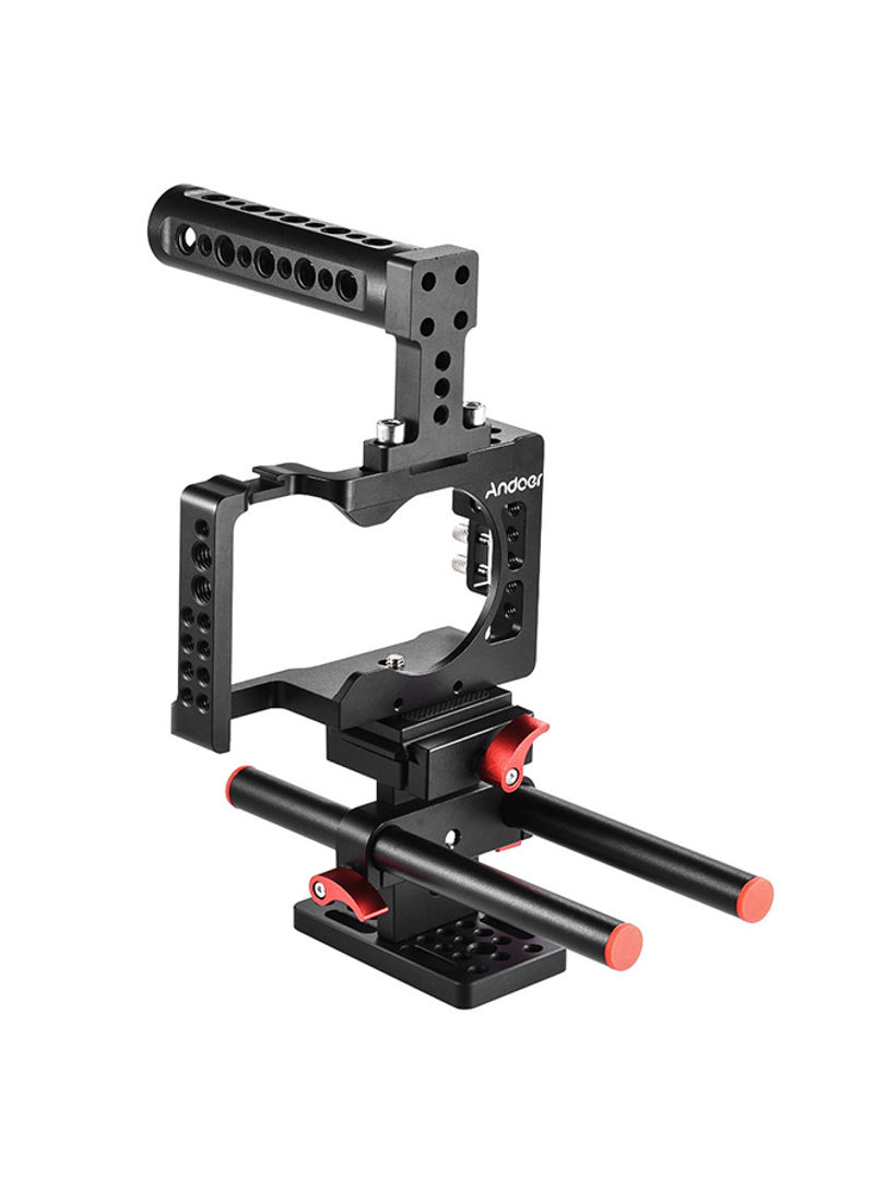 Camera Cage Kit For Sony A6500 Black/Red