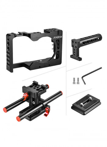 Camera Cage Kit For Sony A6500 Black/Red