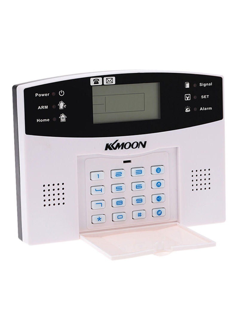 LCD Wireless GSM-SMS Security Alarm With Remote Control Set White