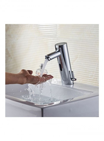 Touchless Basin Faucet Silver 29.7x21.6x14.5centimeter