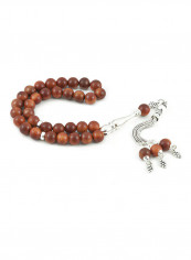 Madagascar Rosewood Prayer With Sterling Silver Components    Beads