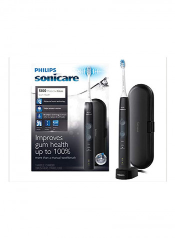 Rechargeable Electric Toothbrush Black 2.6x6.8x9.3inch