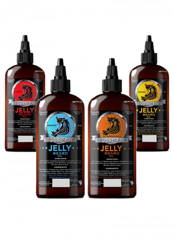 4-Piece Jelly Beard Oil Multicolour
