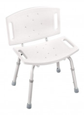 Adjustable Height Shower Chair White