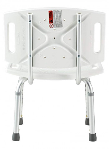 Adjustable Height Shower Chair White