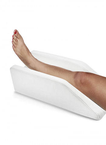 Advanced Leg Elevator Medical Pillow With Removable Cover Microfiber White 70 x 30centimeter
