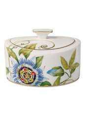 Amazonia Porcelain Box White/Green/Blue 16x13x10centimeter