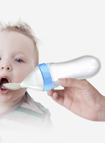 Baby's Silicone Squeezer Spoon Feeding Bottle