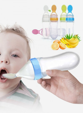 Baby's Silicone Squeezer Spoon Feeding Bottle