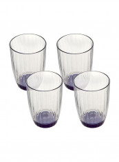 4-Piece Artesano Original Bleu Tumbler Set Clear/Violet