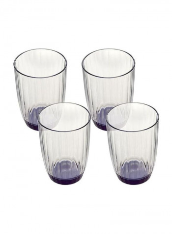 4-Piece Artesano Original Bleu Tumbler Set Clear/Violet