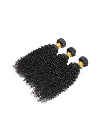 3-Piece Brazilian Curly Hair Extension Set Black