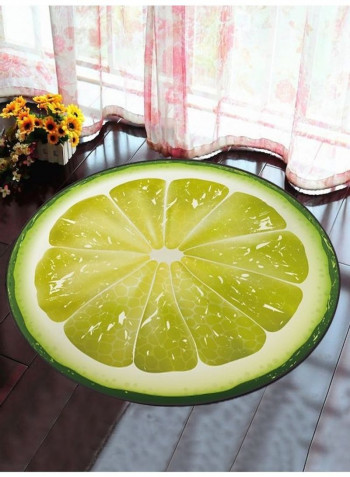 Printed Round Floor Mat Multicolour 100x100cm