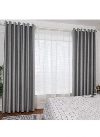 Full Blackout Curtains For Bedroom Grey 300x270cm