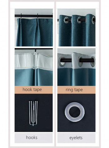 Full Blackout Curtains For Bedroom Green 300x270cm