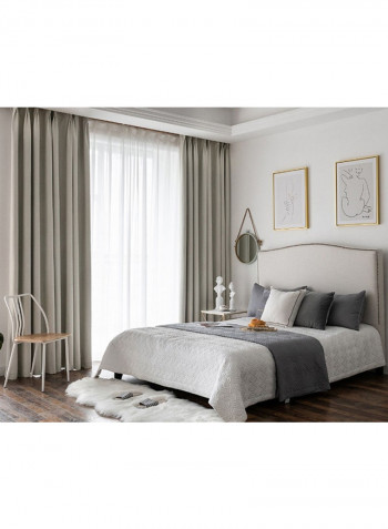 Full Blackout Curtains For Bedroom White 300x270cm