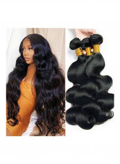 3-Bundle 10A Brazilian Virgin Straight Human Hair Extension Black 20inch
