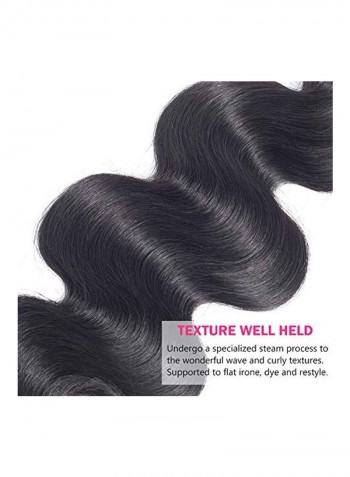 3-Bundle 10A Brazilian Virgin Straight Human Hair Extension Black 20inch