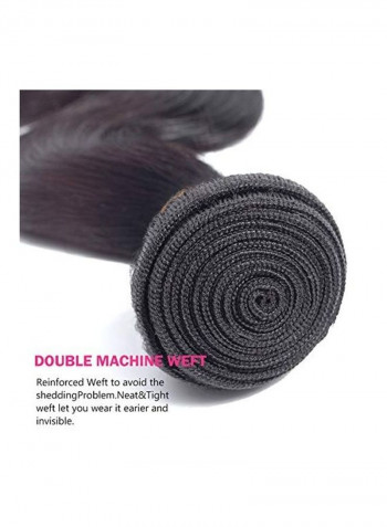 3-Bundle 10A Brazilian Virgin Straight Human Hair Extension Black 20inch
