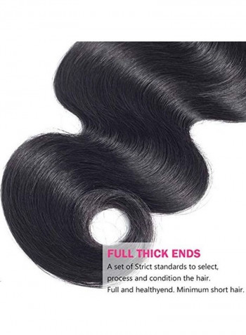 3-Bundle 10A Brazilian Virgin Straight Human Hair Extension Black 20inch