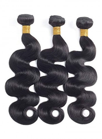 3-Bundle 10A Brazilian Virgin Straight Human Hair Extension Black 20inch