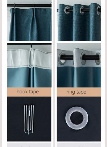 Full Blackout Curtains For Bedroom Blue 300x270cm