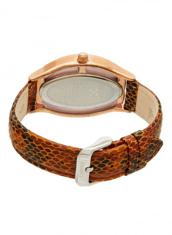 Women's Leather Analog Wrist Watch GLS146RBO