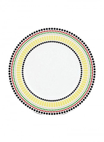 Hopscotch Drive Accent Plate White/Black/Red 14.4ounce