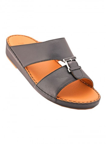 Slip On Arabic Sandals Black