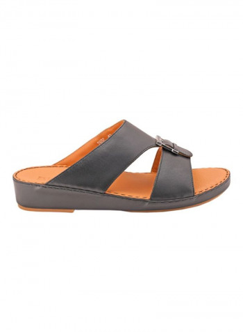 Slip On Arabic Sandals Black