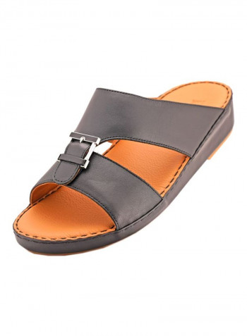 Slip On Arabic Sandals Black