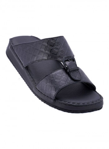 Slip On Arabic Sandals Black