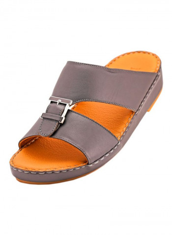 Slip On Arabic Sandals Dark Grey