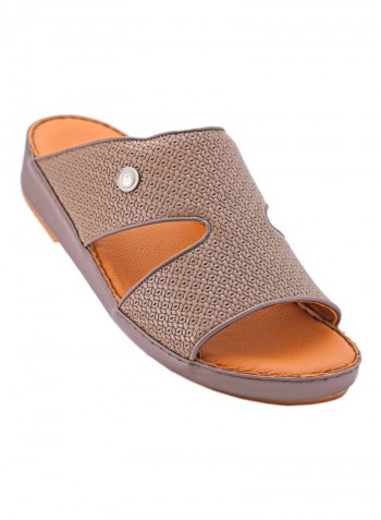 Slip On Arabic Sandals Taupe