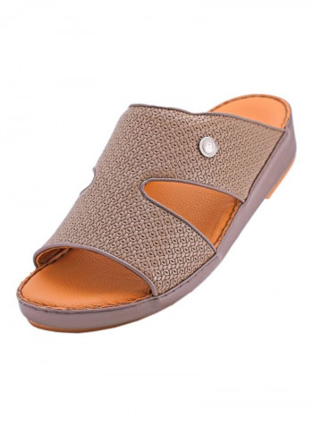 Slip On Arabic Sandals Taupe