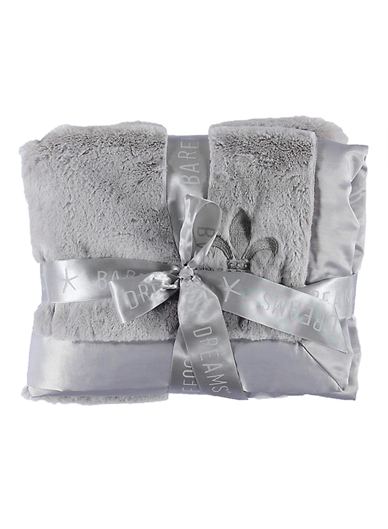 Cuddle Patchwork Receiving Blanket Polyester Oyster-Fleur de lis 91.4x91.4centimeter