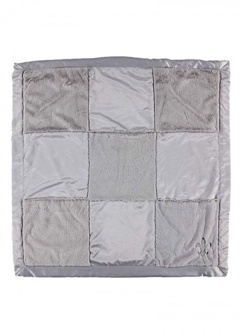 Cuddle Patchwork Receiving Blanket Polyester Oyster-Fleur de lis 91.4x91.4centimeter