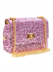 Glitter Shoulder Bag Purple