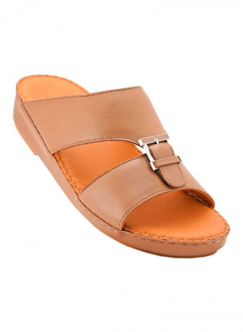 Slip On Arabic Sandals Light Brown